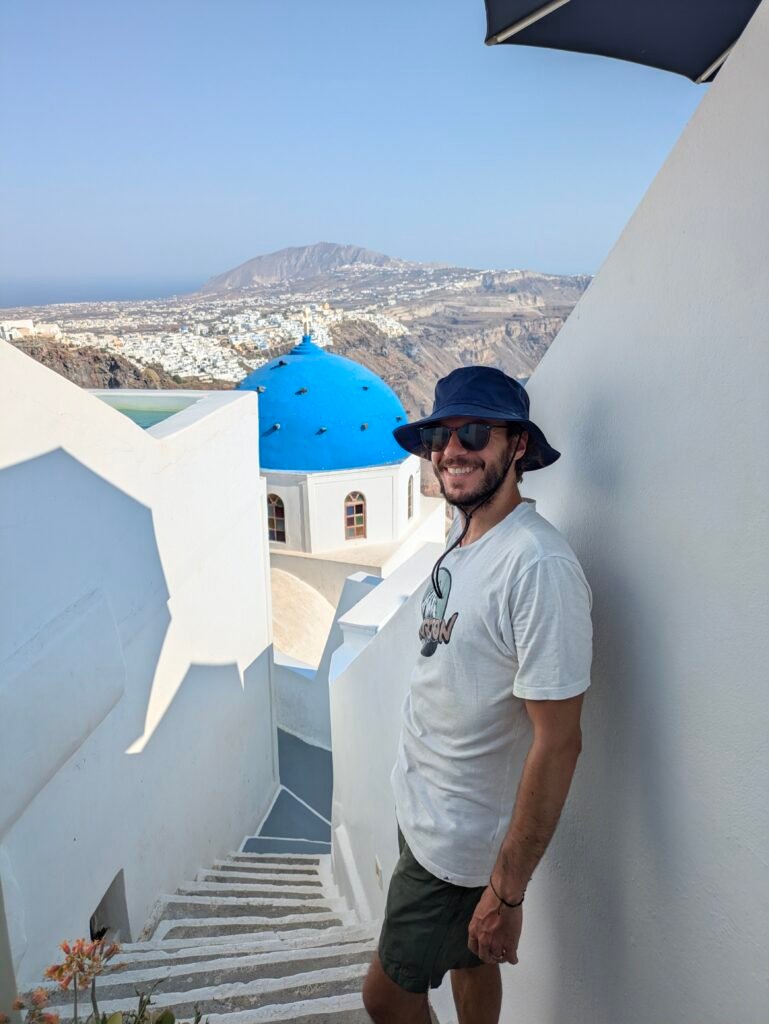 imerovigli, cupola blu, santorini