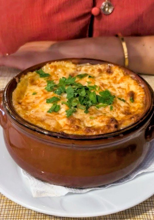 cibo, moussaka santorini e milos